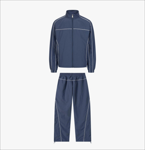 Chaqueta cortavientos de poliéster ligera de verano personalizada para hombre, conjunto de pantalones cortos de chándal Vintage, chaqueta cortavientos recortada a prueba de viento - Product Image 1