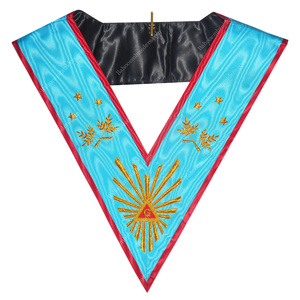COLLIER MAÇONNIQUE REGALIA BLUE LODGE ASSR WORSHIPFUL MASTER-COLLIER MAIN BLEU FREEMASON - Product Image 6