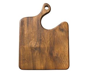 Tabla de cortar de bambú de nogal rectangular elegante con agujero para servir queso frutas aperitivos - Product Image 3