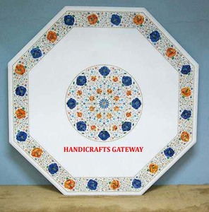 Top Abalone Inlay <b>Work</b> Modern Design Luxury Natural Marble Inlay <b>Work</b> <b>Table</b> Top Dining <b>Table</b> White Marble Tea Coffee <b>Table</b> Top - Product Image 1