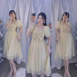 Robe femme mode 2023 décontractée prix raisonnable mousseline de soie décontractée lavable personnalisée fabricant d'emballages robe maxi femme - Product Image 2