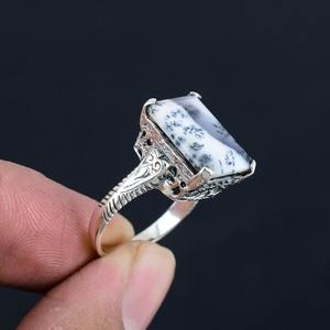 Bague en argent sterling 925 Spinner Dendrite Gemstone pour filles fête et anniversaire bijoux à la mode faits à la main troisième partie certifiée - Product Image 2