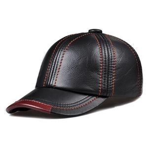 Casquette de baseball en cuir véritable Hommes Femmes Chapeau noir Snapback Réglable Automne Hiver Chapeaux en cuir véritable - Product Image 6