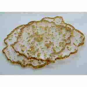 Posavasos hecho a mano para niños más vendidos, forma personalizada, exportador de resina de madera de nogal DE LA India con alta calidad - Product Image 5