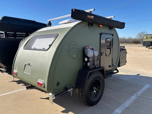 Bean Stock Lightweight Waterproof Modern Expanded Mini Caravan Teardrop Travel Trailer 2 Person Aluminum Slide-Out Kitchen - Product Image 2