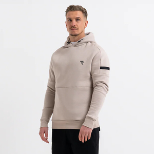 เสื้อฮู้ดดี้เฟรนช์เทอร์รี่แบบสั่งทำพิเศษสำหรับผู้ชาย เสื้อฮู้ดดี้โอเวอร์ไซส์ 100% ผ้าฝ้าย คุณภาพสูง เสื้อฮู้ดดี้แบบไม่มีลาย ทรงหลวม ไหล่ตก สำหรับผู้ชาย - Product Image 2