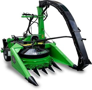 Cosechadora de forraje de maíz independiente de 3 filas usada, picadora de maíz equipada con tractores - Product Image 4