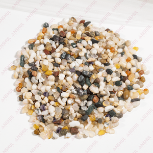 Venta al por Mayor de Mezcla de Piedras Naturales de Ágata, Mezcla de Cristales Multicolores en Forma Curva, Gemas Semipreciosas para Decoración del Hogar y Artesanía Curativa - Product Image 2