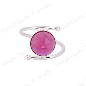 10mm turmalina rosa cuarzo Rosa corte bisel ajuste sólido 925 plata esterlina mujeres anillo hecho a mano para mujeres joyería fina - Product Image 6