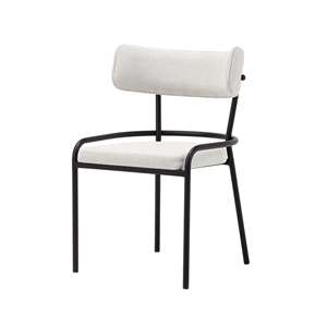 Sedia da Pranzo 'Pole' Beige di Well Home, Design Minimalista per Spazi Moderni e Sofisticati 55x60x95cm - Product Image 1