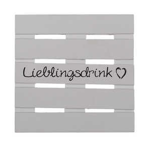 Ensemble de 4 sous-verres en bois pour boissons préférées, collection promotionnelle d'articles de bar - Product Image 1