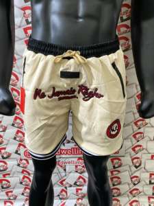 Short de gym grande taille avec poches à fermeture éclair personnalisées et cordon de serrage à la taille élastique, teint en couleur unie avec votre propre logo - Product Image 5