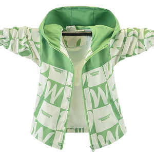 Veste matelassée imprimée unisexe pour enfants bébés garçons filles manteaux d'hiver en laine décontractés avec capuche fermeture éclair vente en gros taille d'usine XL - Product Image 4