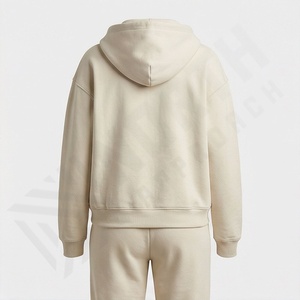 New Fashion 100% Cotton Women <b>Oversize</b> Tracksuit Lightweight Breathable Plain Design Loose Fit Sweat Suit <b>Jogger</b> Customized - Product Image 2