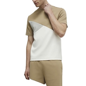 T-shirt pour homme en toile de soie/coton respirant à séchage rapide, coupe classique, design personnalisé OEM/ODM, vente en gros pour l'été - Product Image 2