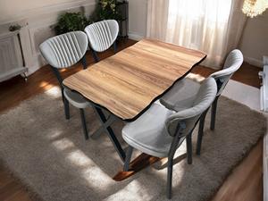 Recién llegado, mesa extendida multicolor, parte superior brillante, patas de madera maciza, MDF de alta calidad, fábrica de muebles de cocina/comedor turco para el hogar - Product Image 3