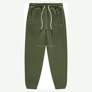 กางเกงวอร์มสำหรับผู้ชายกางเกงวอร์มขาบานสำหรับผู้ชายกางเกงวินเทจสีดำเทามีเชือกรูดแบบเรียบ100% ผ้าคอตตอนขากว้างขาบาน - Product Image 6