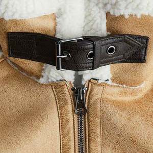 แจ็คเก็ตหนังแกะสำหรับผู้ชายสำหรับฤดูหนาว - ใช้ได้ทั้งกลางแจ้งและลำลอง รับผลิตแบบ OEM/ODM พร้อมโลโก้ด้านหน้า - Product Image 5