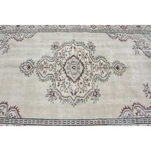 พรมขนแกะสีเบจสีเขียวแบบดั้งเดิม8.2ft 4.9 x งานแฮนด์เมดสไตล์ตุรกีพรมสี่เหลี่ยมผืนผ้าสำหรับวัยรุ่นยางสำหรับข้างเตียง - Product Image 5