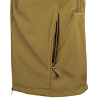 Veste Softshell tactique à col montant doublée en polaire pour homme CONMR, multi-poches, pour usage tactique