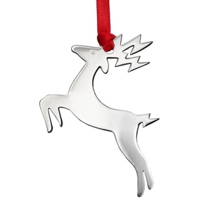 Ornement de Noël renne suspendu décoration de maison et de jardin artisanat bon marché ornements d'arbre suspendus en métal et objet - Product Image 5