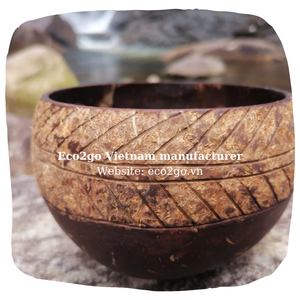 Tazón de cáscara de coco/Tazón de cáscara de coco grabado con logotipo hecho de cáscara de coco de alta calidad en Vietnam para guardar alimentos, batidos - Product Image 3