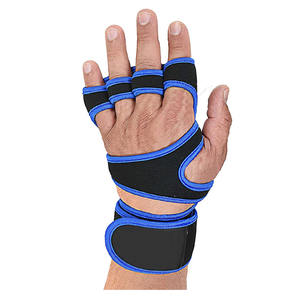 Vente en gros Respirant Fitness Training Sports Workout Protector Demi-doigt Haltérophilie Gants de gymnastique pour hommes - Product Image 5