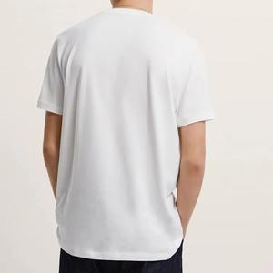 เสื้อยืดโอเวอร์ไซส์ผ้าฝ้ายเปล่าสำหรับผู้ชายเสื้อสไตล์สตรีทแวร์สีเรียบโลโก้ออกแบบได้ตามต้องการ - Product Image 2