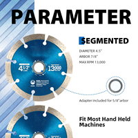 Lame diamantée multi-segments de 105 mm (4 po) soudée au laser et pressée à chaud au nitrure pour carrelage en porcelaine, brique et marbre, pour usage industriel OEM