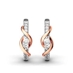Pendientes de Aro con Diamantes Jeulia Never Apart - Product Image 2