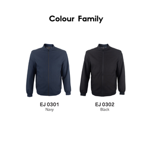 Chaqueta Bomber ejecutiva con cremallera completa EJ03 Chaqueta corporativa de trabajo de poliéster de alta densidad unisex - Product Image 5