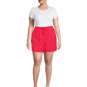 Shorts de Mujer Talla Grande con Cordón Ajustable y Logotipo Personalizado, Shorts de Mujer Sólidos, Transpirables, Casuales, de Buena Calidad - Product Image 3