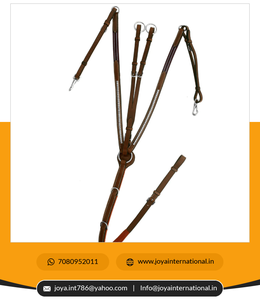 Pecho de caballo con forma de hoja acolchada, accesorio para correr, azul marino, elástico y amarillo - Product Image 4