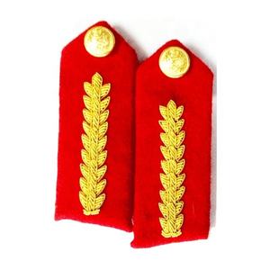 Parche de Gorget para Uniforme de Vestir, Color Rojo, al por Mayor, con Botones de Latón, Bordado a Mano, Ecológico, Marca Sihawk - Product Image 5