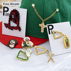 Fast Shipping Top Rated Gold Plated Cross Religious Cap Pins with Butterfly Clutch for Fitted Hats - Product Image 3