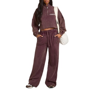 Ensemble de survêtement pour femme tendance et respirant, dernière tendance / Design décontracté de haute qualité avec un design délavé, design décontracté, prix abordable - Product Image 1