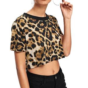 Camiseta Corta Informal de Manga Corta para Mujer, Estilo Básico, Lisa, con Cuello Redondo, Estampada, con Hombros Caídos, 2026 - Product Image 5