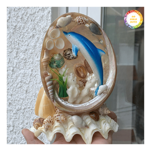 Souvenir de réfrigérateur personnalisé en usine, en forme d'ancre de mouette, orné de perles polies, thème nautique, Tahiti, Santorini, Floride, océan, marine, dauphin, tortue de mer - Product Image 4