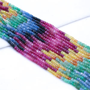 Venta de collar de cuentas de piedras preciosas curativas redondas facetadas de turmalina múltiple Natural de 6 líneas, precio al por mayor, joyería para mujer - Product Image 6