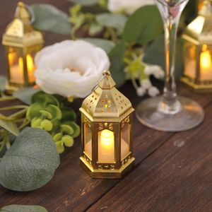 traditional brass <b>lantern</b> with glass panels for home temple decor and spiritual meditation <b>lighting</b> <b>indoors</b> - Product Image 3