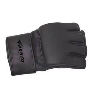 Gants de MMA de haute qualité Fermeture à boucle et crochet Bracelet de poignet réglable Protection UV Cuir PU Personnalisable pour la boxe Arts martiaux - Product Image 3