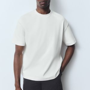 เสื้อยืดผ้าฝ้ายผู้ชาย, เสื้อยืดลำลองทรงหลวมสีพื้นเสื้อเปล่าสำหรับชายและหญิง - Product Image 5