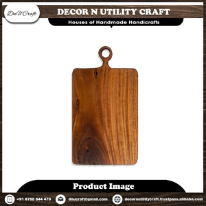 Wooden Chopping Board Rectangle Anti-Slip Natural Wood Kitchen Cutting <b>Block</b> - Product Image 5