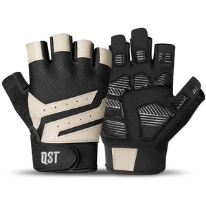 Guantes de Levantamiento de Pesas de Medio Dedo de Cuero Sintético para Gimnasio, Ejercicio al Aire Libre, Transpirables, Antideslizantes y Resistentes al Desgaste - Product Image 1