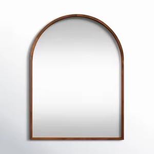Grand miroir mural de décoration intérieure en arc doré de luxe Miroir mural à cadre en bois de haute qualité - Product Image 1
