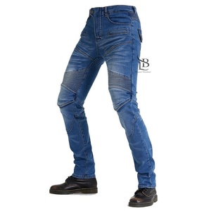 กางเกงยีนส์ขี่รถจักรยานยนต์แบบยูนิเซ็กซ์กางเกงยีนส์ระบายอากาศได้ดีป้องกันขนาดพิเศษป้ายยี่ห้อสำหรับมอเตอร์ไซค์วิบาก - Product Image 4