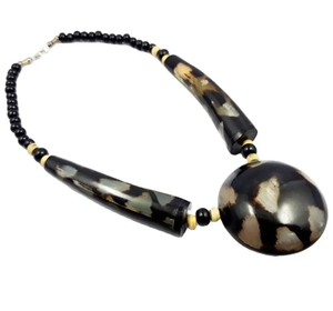 Collares de cuerno, joyería de moda para niñas y mujeres, joyería Natural ecológica, cuerno de buey de Búfalo, collares para niñas y mujeres, joyería - Product Image 3