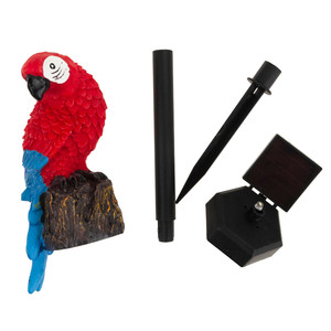 Solar-powered <b>parrot</b> <b>lamp</b>, garden light with LED twilight sensor. - Product Image 4