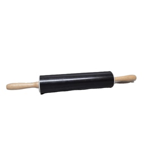 Rouleau à pâtisserie en bois de marbre noir et de bambou Design élégant Rouleau à pâte Roti de grande taille parfait pour les tâches de chapati et de cuisson - Product Image 1