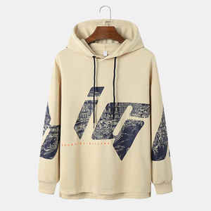 Nouvelle tendance Article hommes surdimensionné 320gsm français éponge coton à capuche poids lourd blanc décontracté hommes mode sweats à capuche et sweat - Product Image 1